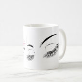 Beautiful long eyelashes Lash Extension Coffee Mug (Front Right)