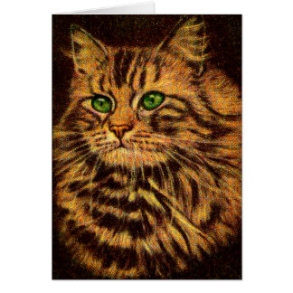 beautiful long-haired tabby cat cards