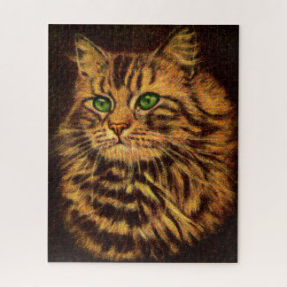 beautiful long-haired tabby cat jigsaw puzzle