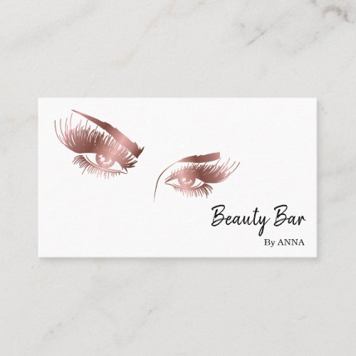 Beautiful Long Lash Eyes Makeup Artist Business Card