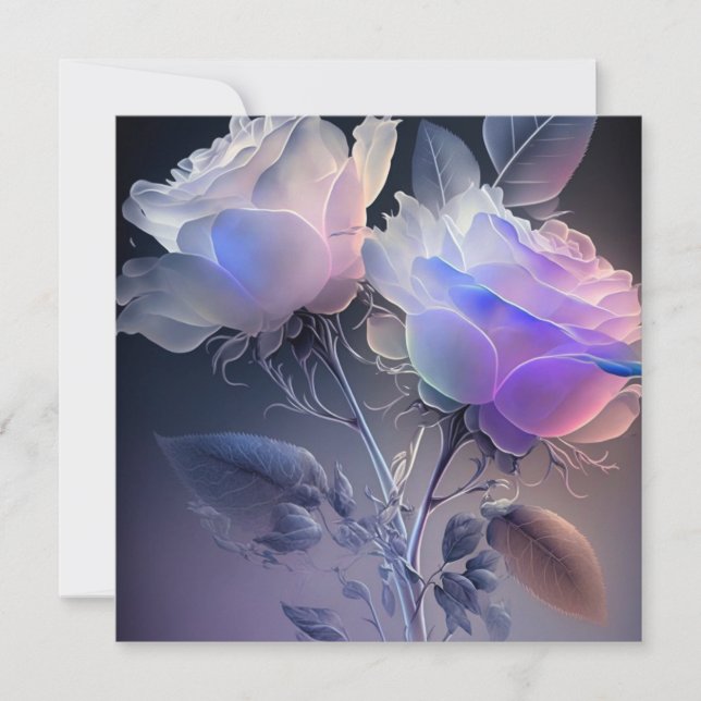 Beautiful Long Stem Iridescent Roses (Front)