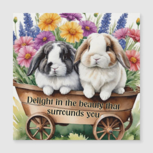 Beautiful Lop Bunny Rabbit Pretty Magnet Card