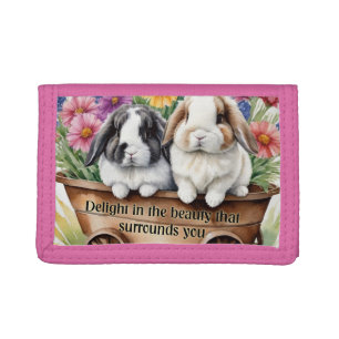Beautiful Lop Bunny Rabbit Pretty Trifold Wallet
