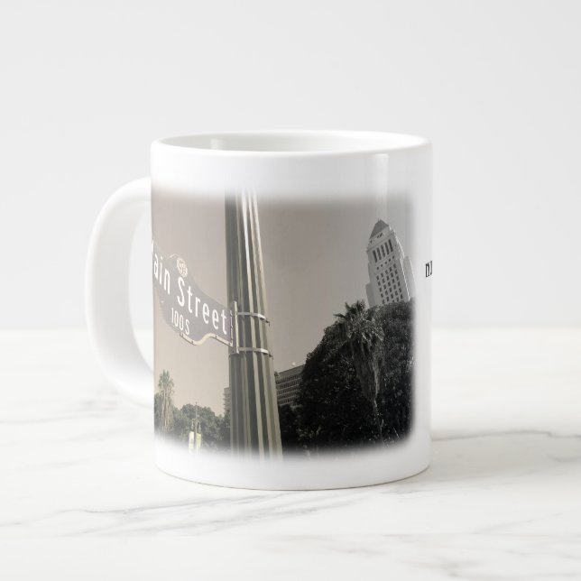 Beautiful Los Angeles Jumbo Mug! Giant Coffee Mug (Front Left)