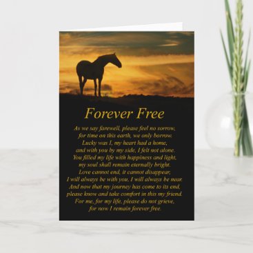 Beautiful Loss of Horse Sympathy Card