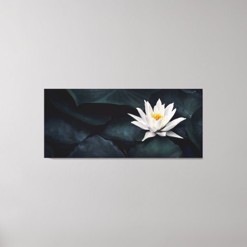 Beautiful lotus flower closeup canvas print