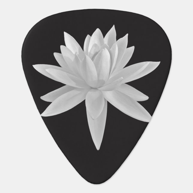 Beautiful Lotus Flower Cool Chic Guitar Pick (Front)