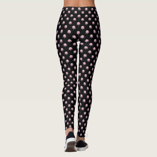Beautiful Lotus Flower Cool Trendy Pattern Leggings (Back)