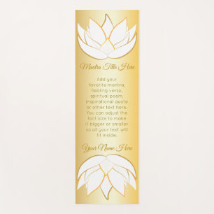 Beautiful Lotus Flower Gold White Ombre Gradation Yoga Mat