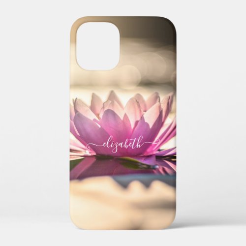 Beautiful Lotus FlowerLakeZen iPhone 12 Mini Case