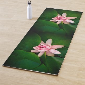 Beautiful Lotus Flower Yoga Mat