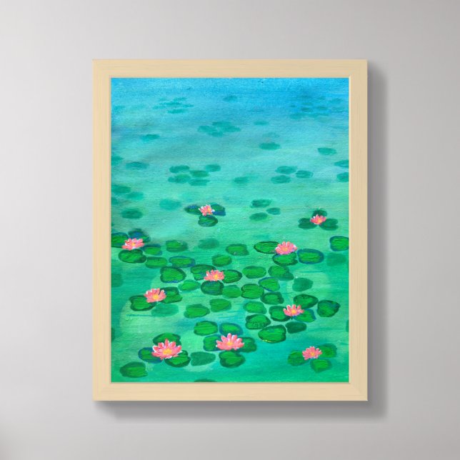 Beautiful Lotus Pond Framed Art (Framed Front)