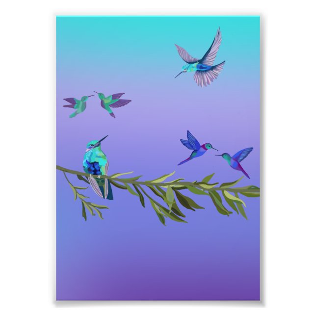 Beautiful love birds wall art poster (Front)