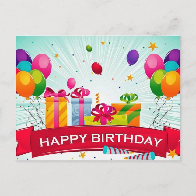 Beautiful love purple Happy Birthday Postcard (Front)