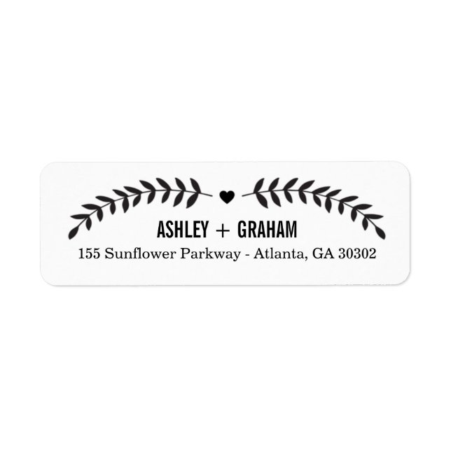 Beautiful Love Save The Date Return Address Labels (Front)