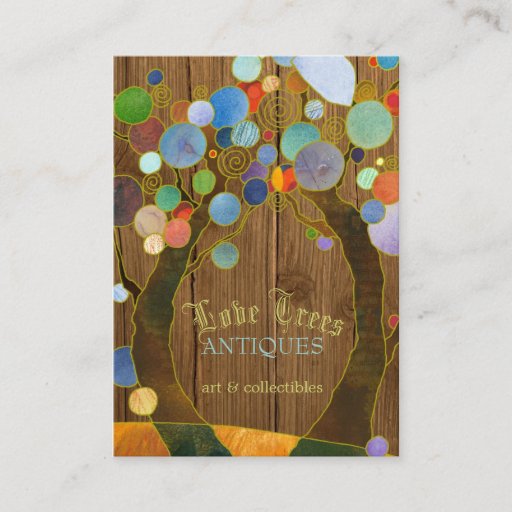 Customizable Beautiful Love Trees Antique Shop Business Cards