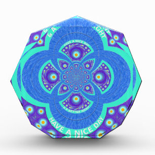 Beautiful Lovely African Blue Mandala Flora design Award