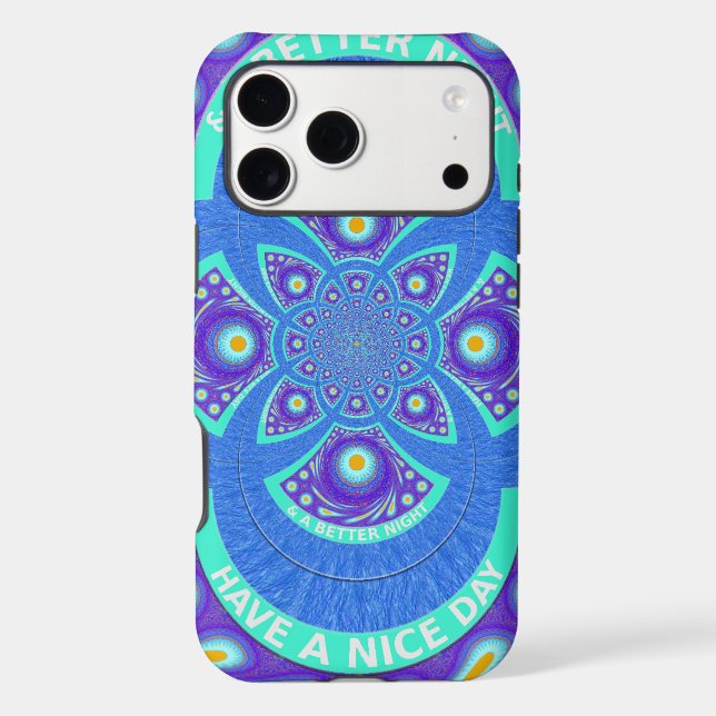 Beautiful Lovely African Blue Mandala Flora design Case-Mate iPhone Case (Back)