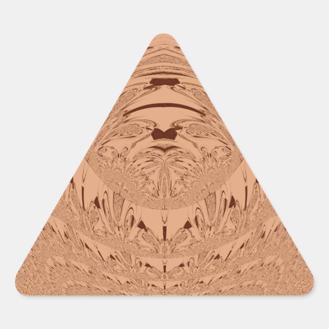 Beautiful Lovely African Lion head vector pattern  Triangle Sticker (Front)