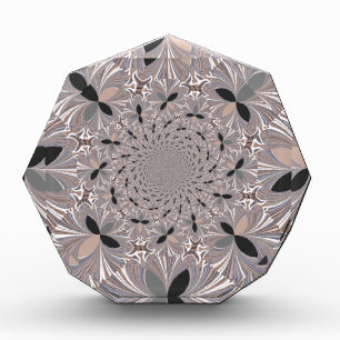 Beautiful lovely ash gray kaleidoscope seamless acrylic award