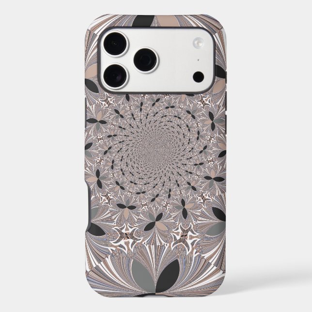 Beautiful lovely ash gray kaleidoscope seamless  Case-Mate iPhone case (Back)