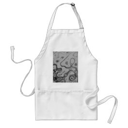Beautiful Lovely Ash Gray Texture Color Art Print Adult Apron