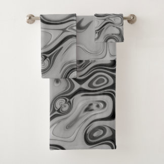 Beautiful Lovely Ash Gray Texture Color Art Print Bath Towel Set