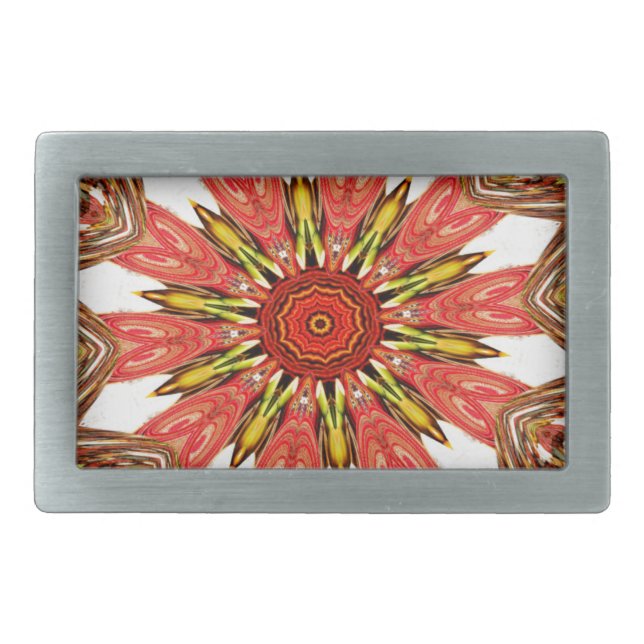 Beautiful Lovely Asian  traditional edgy pattern Rectangular Belt Buckle (Front)