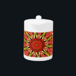 Beautiful Lovely Asian  traditional edgy pattern Teapot<br><div class="desc">Get ready to embark on a captivating journey through the vibrant and timeless world of our Beautiful Lovely Asian Traditional Edgy Pattern Print Design! This stunning artwork is a true masterpiece, seamlessly blending the rich cultural heritage of Asia with a modern, edgy twist. Prepare to be mesmerized by the intricate...</div>