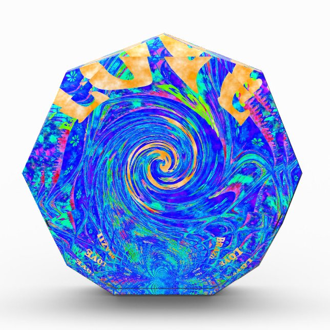 Beautiful Lovely Blue Love Print Flash  vector art Award (Front)