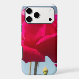 Beautiful Lovely Celestial Rose Red Against Blue iPhone 17 Pro Max Case