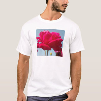 Beautiful Lovely Celestial Rose: Red Against Blue T-Shirt