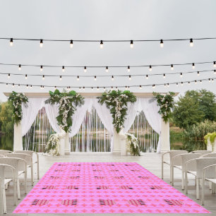Beautiful Lovely Color Happy Birthday girly Pink Outdoor Rug