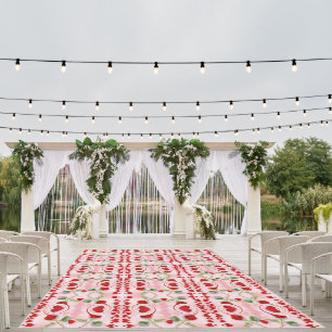 Beautiful Lovely Colorful Red Wedding Hearts pink Outdoor Rug