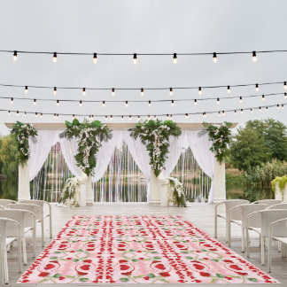 Beautiful Lovely Colorful Red Wedding Hearts pink Outdoor Rug