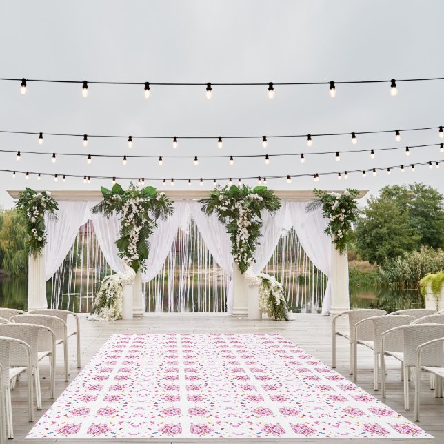 Beautiful Lovely Colorful wedding Butterflies Art Outdoor Rug (Insitu (Wedding 1))