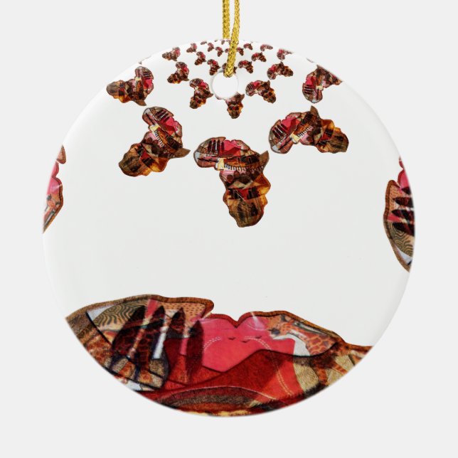 Beautiful Lovely Colors Ceramic Ornament (Front)