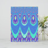 Beautiful Lovely Cyan Blue batik Print vector Art (Standing Front)