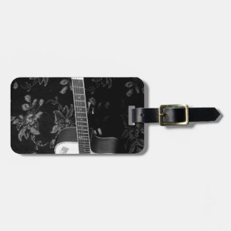 Beautiful Lovely Guitar African Grayscale Motif Ar Luggage Tag