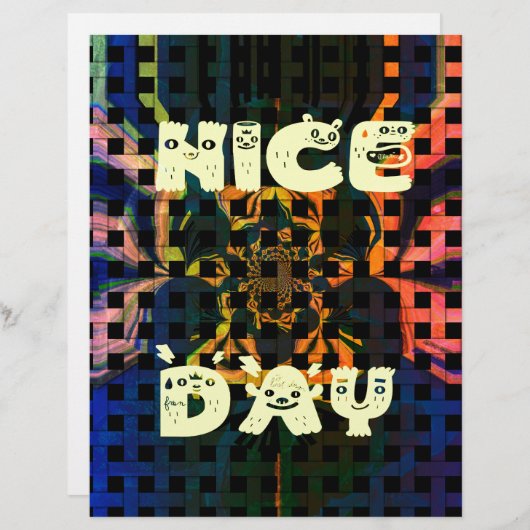 Beautiful Lovely Have a Nice Day Text Print vector (Front/Back)