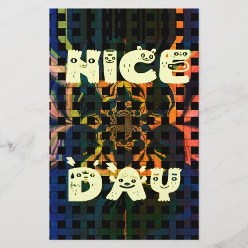 Beautiful Lovely Have a Nice Day Text Print vector Stationery