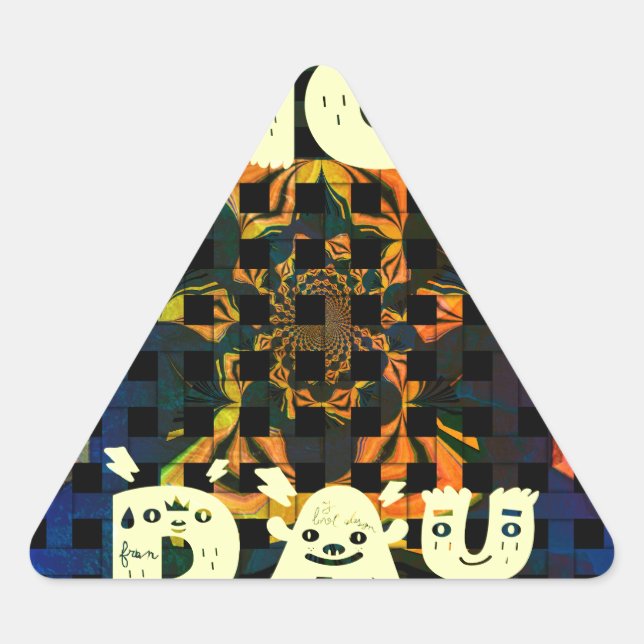 Beautiful Lovely Have a Nice Day Text Print vector Triangle Sticker (Front)