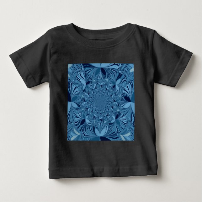 Beautiful Lovely Iridescent Blue Kaleidoscope Art  Baby T-Shirt (Front)