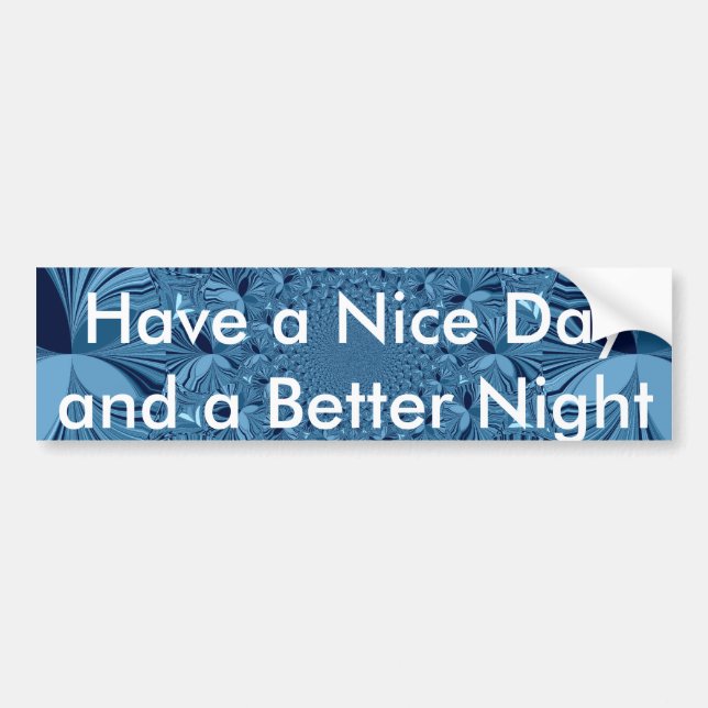 Beautiful Lovely Iridescent Blue Kaleidoscope Art  Bumper Sticker (Front)
