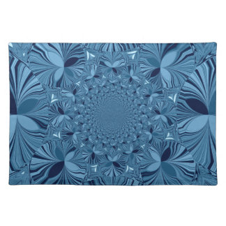 Beautiful Lovely Iridescent Blue Kaleidoscope Art Cloth Placemat