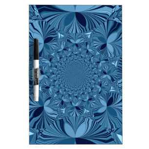 Beautiful Lovely Iridescent Blue Kaleidoscope Art Dry-Erase Board