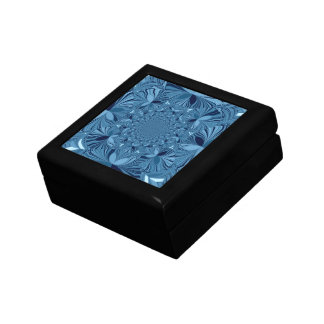 Beautiful Lovely Iridescent Blue Kaleidoscope Art  Gift Box