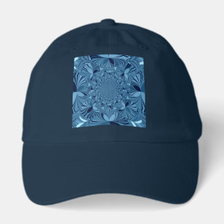 Beautiful Lovely Iridescent Blue Kaleidoscope Art  Hat