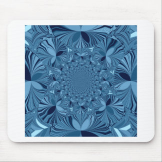 Beautiful Lovely Iridescent Blue Kaleidoscope Art Mouse Pad