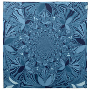 Beautiful Lovely Iridescent Blue Kaleidoscope Art Napkin